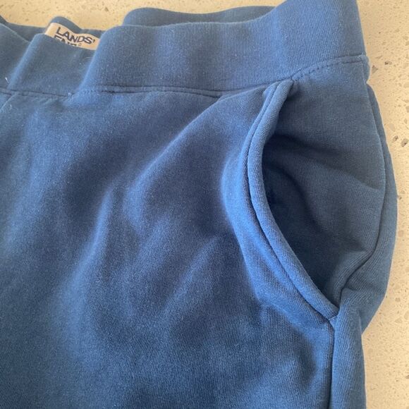 Lands’ End Serious Sweats Tie Dye Rainbow Blue Sweat Pants Women’s Large (14-16) - Picture 9 of 13